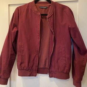 Maroon Red Bomber Jacket